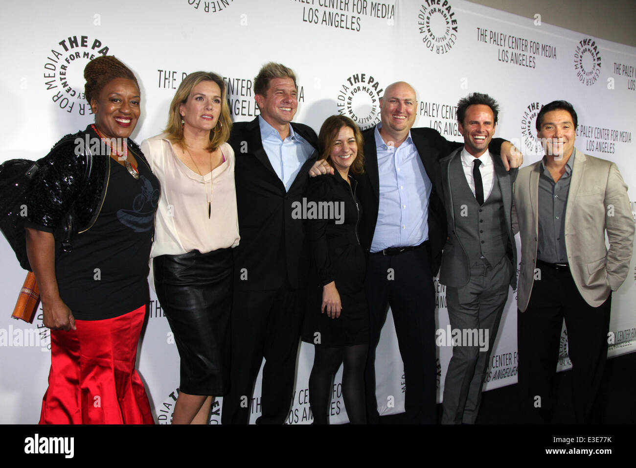 2013 Paley Center for Media Benefit Gala honoring FX Network on the 21st Century Fox Lot  Featuring: Shield Cast,CCH Pounder,Catherine Dent,Kenny Johnson,Cathy Ryan,Shawn Ryan,Walton Goggins,Benito Martinez Where: Century City, CA, United States When: 17 Oct 2013 Stock Photo