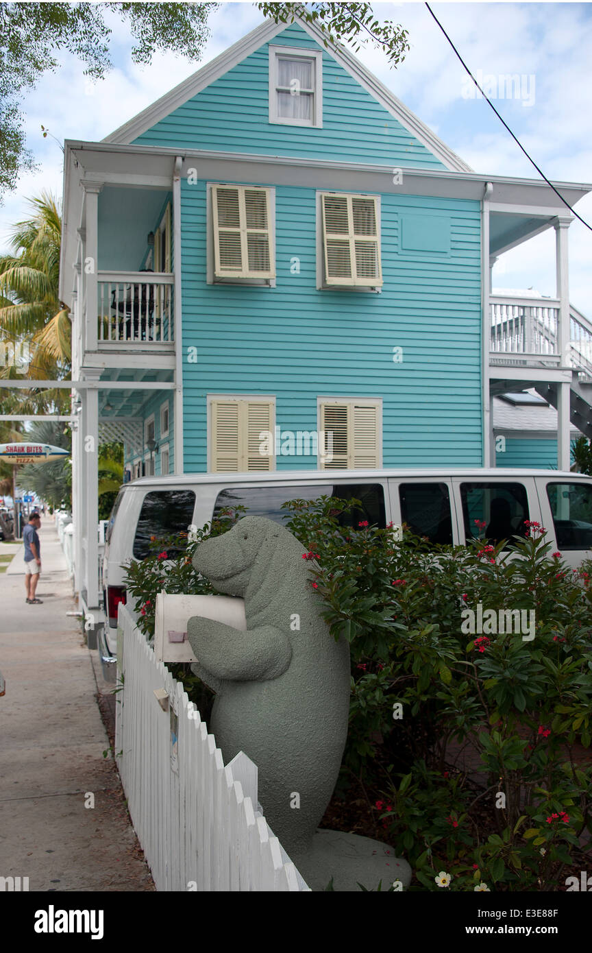 Typical house in Key West, Miami, Florida USA Stock Photo