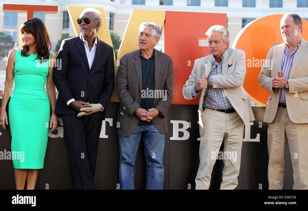 The cast of 'Last Vegas' receives the key to the city of Las Vegas at  Bellagio Fountains Featuring: Mary Steenburgen,Morgan Freeman,Robert De  Niro,Michael Douglas,Jon Turteltaub Where: Las Vegas, NV, United States  When: