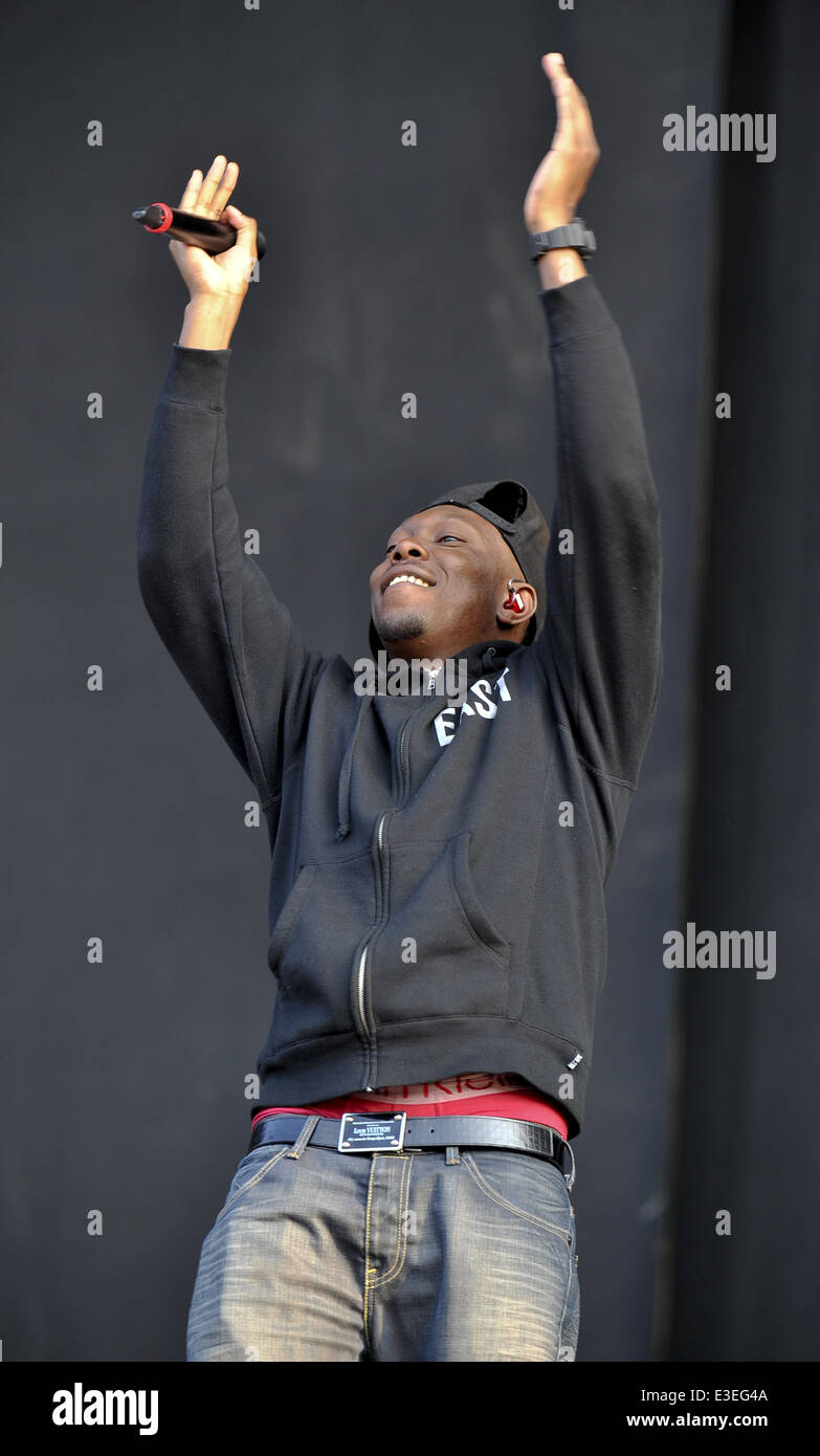 Dizzee Rascal Scotland Dizzee Rascal performs live in concert at Finsbury Park Featuring ...