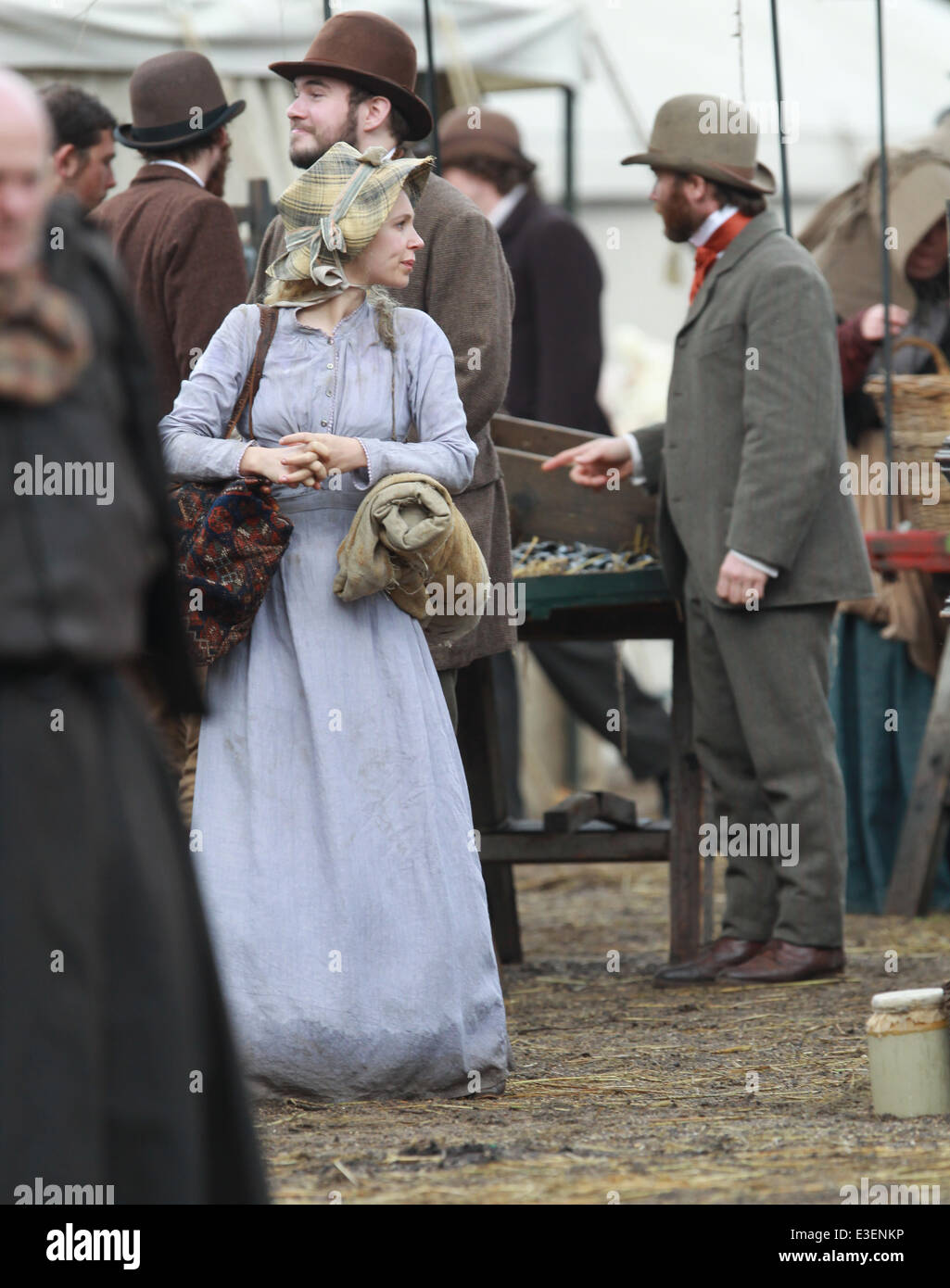 Tom Sturridge and Juno Temple film scenes for the movie Far from the ...