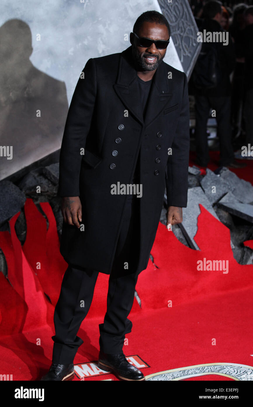 Idris Elba attends the world premiere of  'Thor : The Dark World' at the Odeon, Leicester Square, London  Featuring: Idris Elba Where: London, United Kingdom When: 22 Oct 2013 Stock Photo