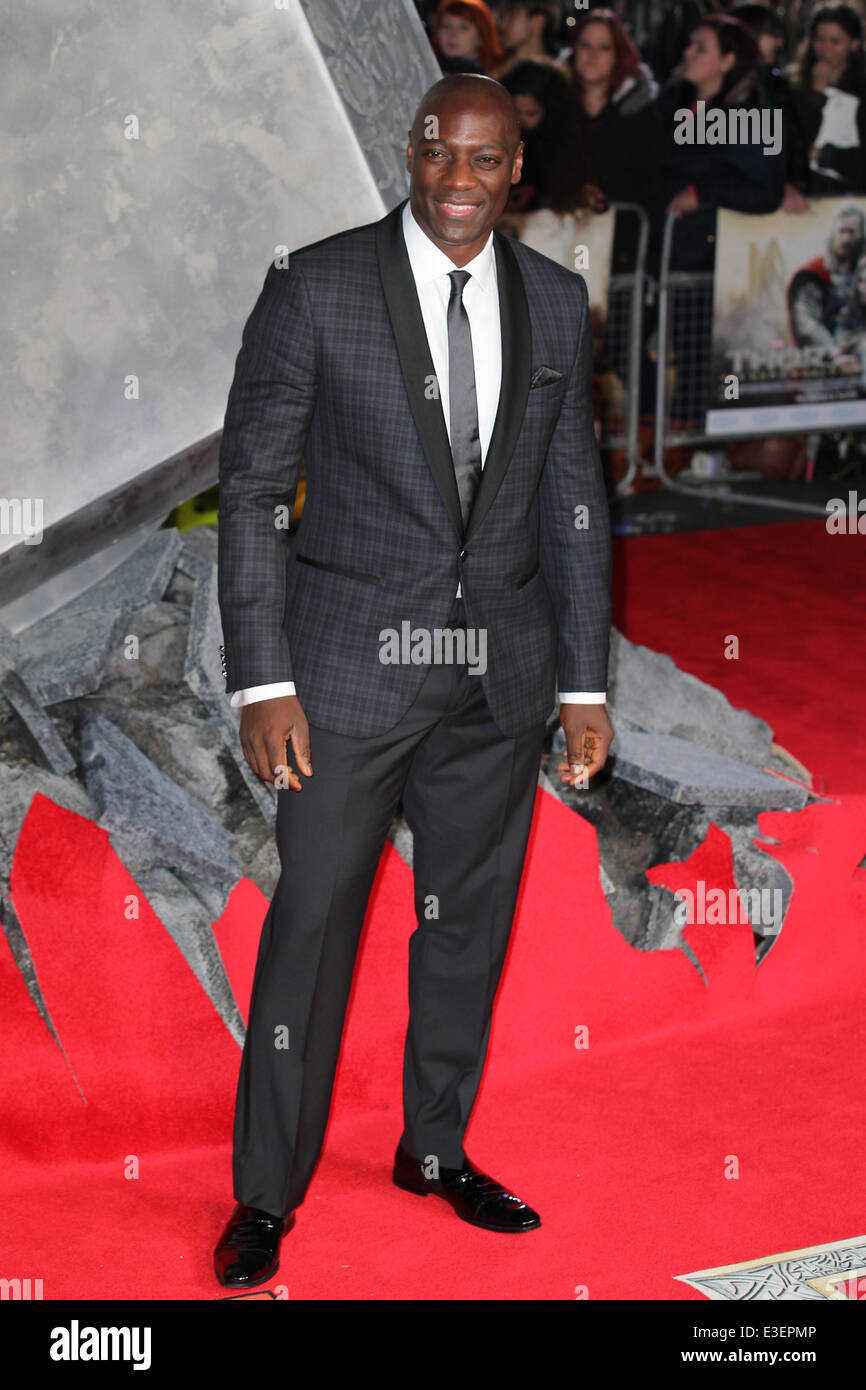 Adewale Akinnuoye-Agbaje attends the world premiere of "Thor : The Dark ...