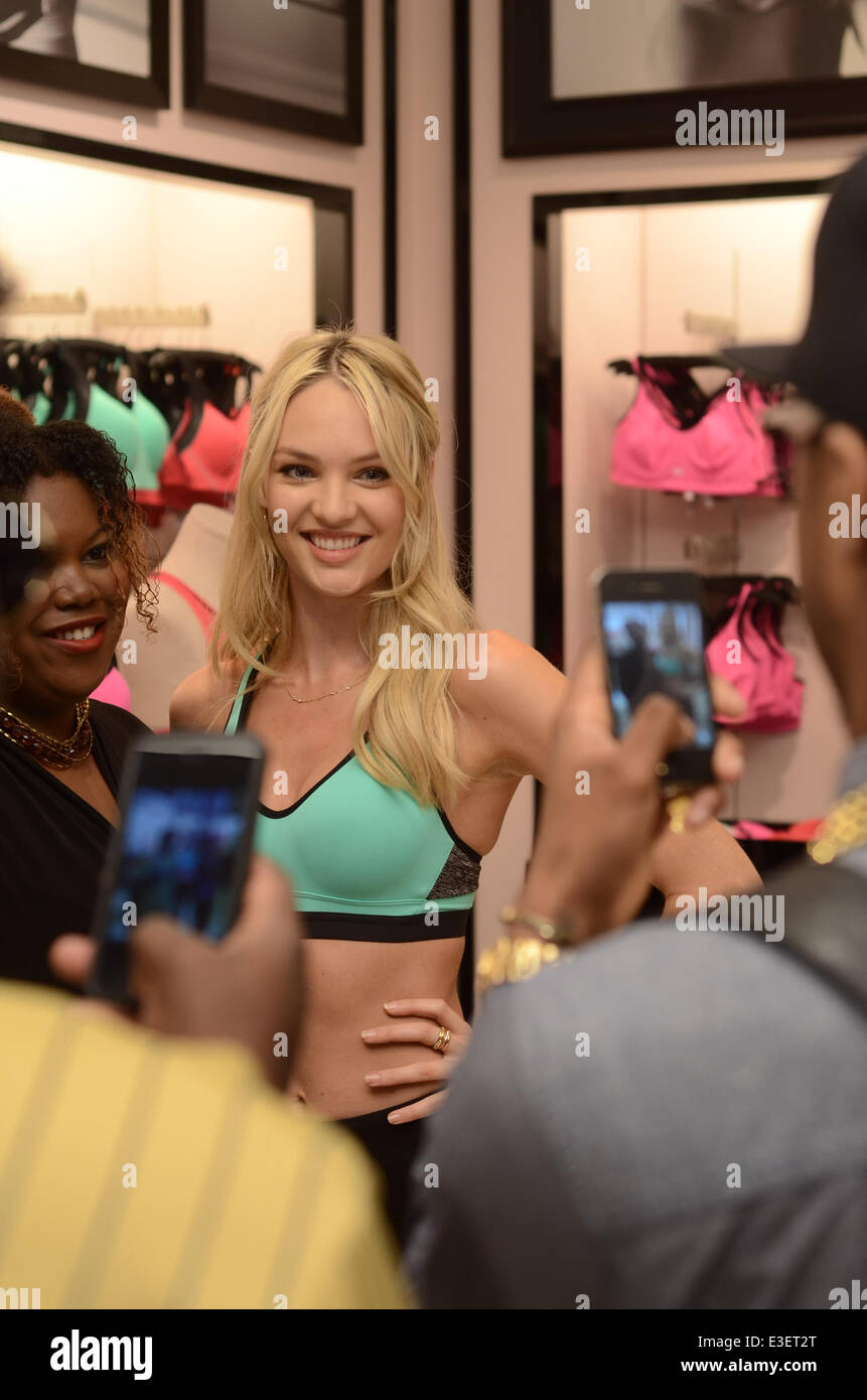 Victoria's Secret Angel Candice Swanepoel launches the World's Best Sports  Bra at the Galleria Mall Featuring: Candice Swanepoel Where: Houston, TX,  United States When: 23 Oct 2013 Stock Photo - Alamy