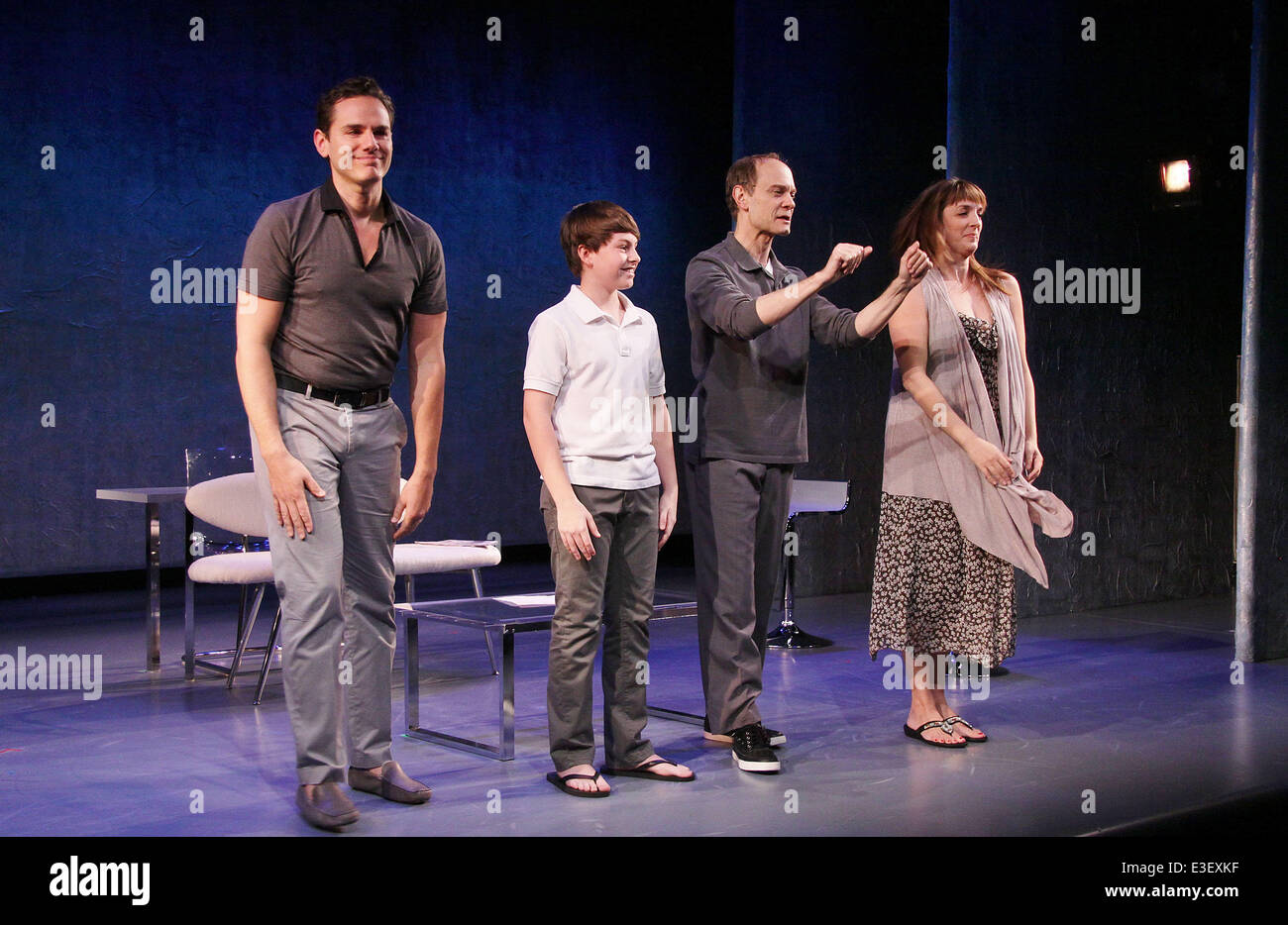 Opening night curtain call for the OffBroadway musical The Landing