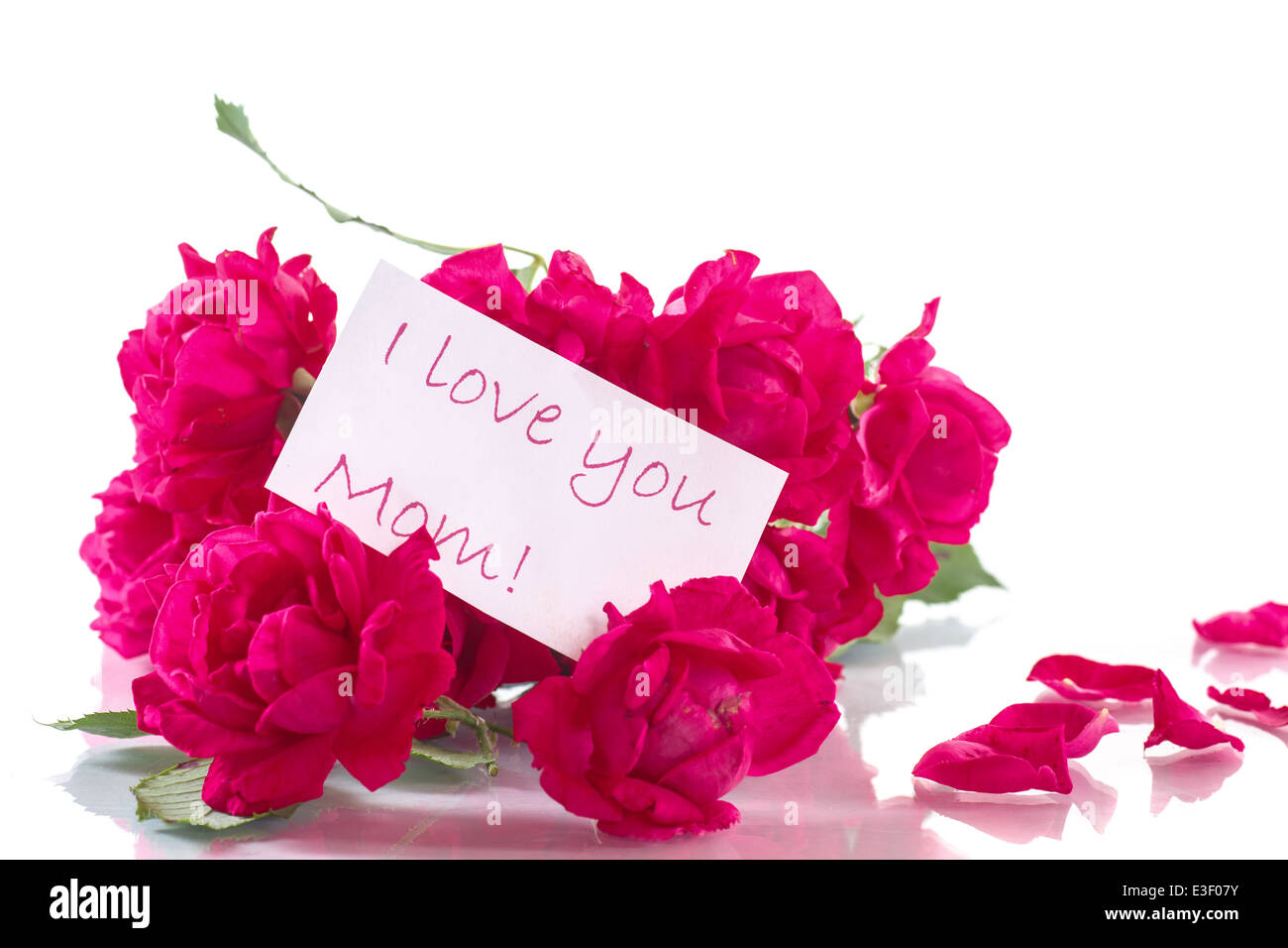 bouquet of red roses on a white background Stock Photo - Alamy