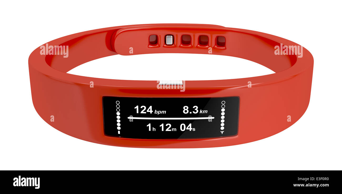 Fitness tracker isolated on white background Stock Photo Alamy