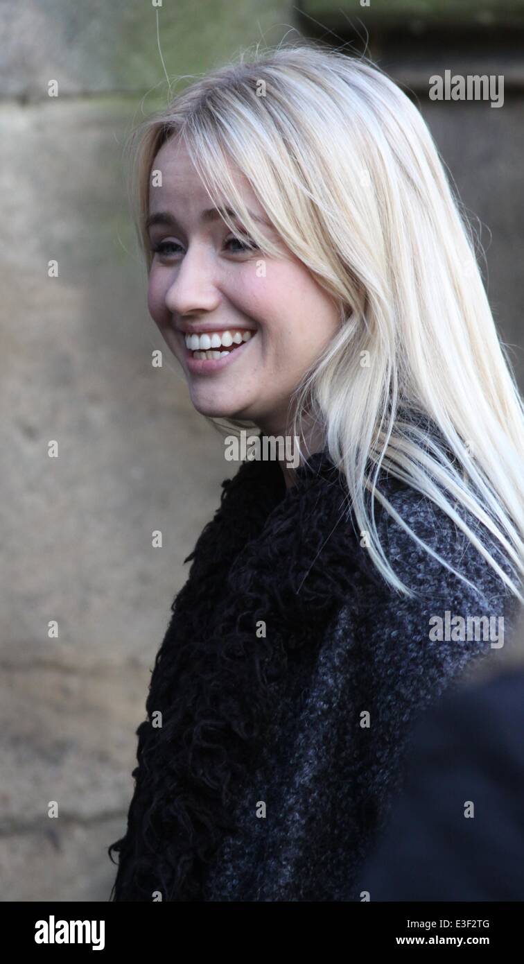 Memorial service in honour of Emmerdale actor Richard Thorpe held at Leeds Minster. Cast members, past and present, attented the ceremony to pay their respects  Featuring: Sammy Winward Where: Leeds, Yorkshire, United Kingdom When: 25 Oct 2013 Stock Photo