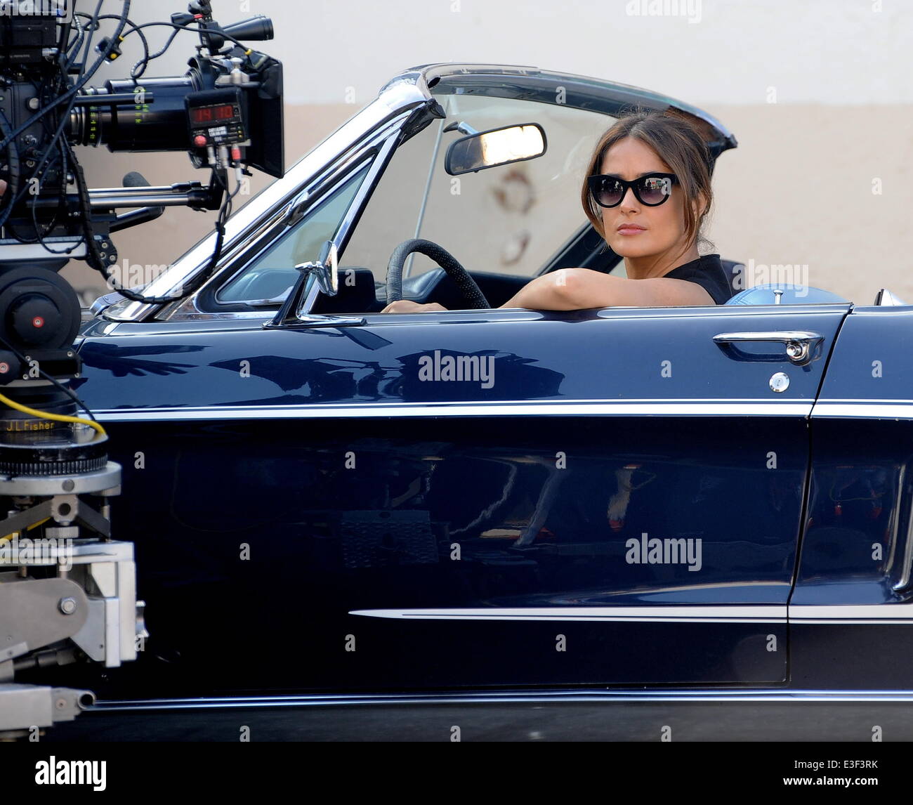 Salma Hayek and Pierce Brosnan on the set of their new film 'How To