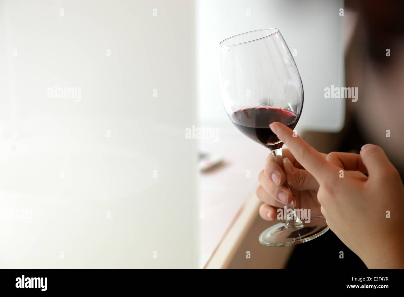 Tasting wine in a winery Stock Photo - Alamy
