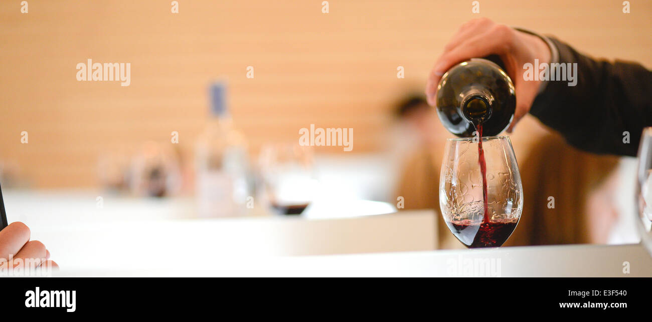 Tasting wine in a vinery Stock Photo - Alamy