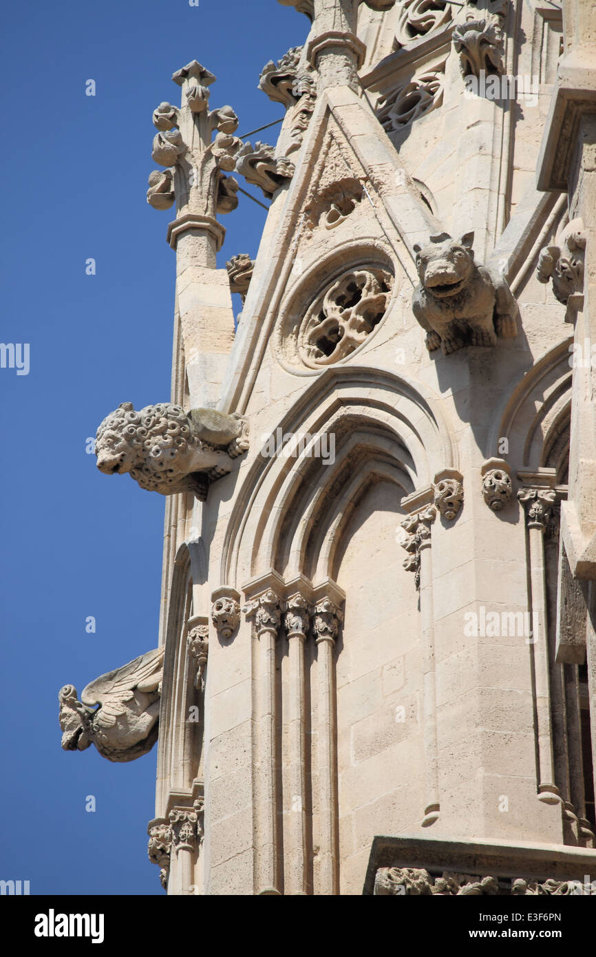 Gargoyles in the cathedral of Palma de Mallorca, Spain Stock Photo