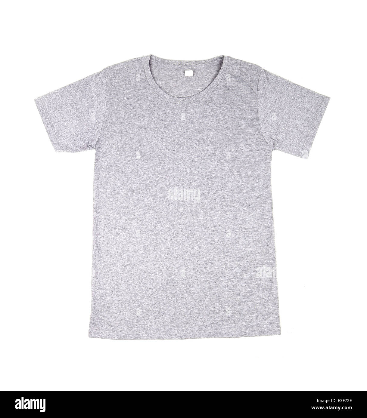 gray t-shirt template (front side) on white background Stock Photo