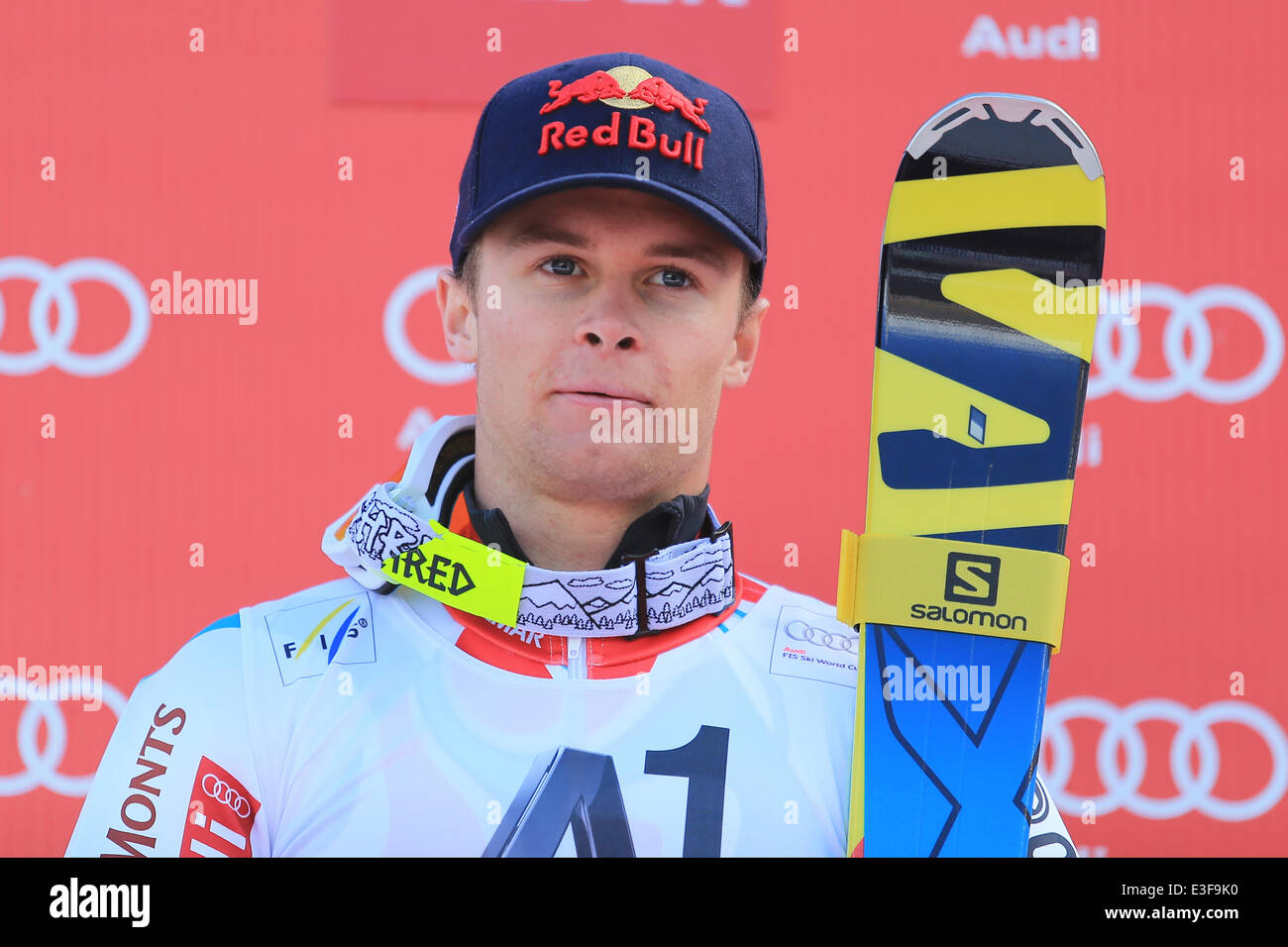 Alpine Ski World Cup in Solden  Featuring: Alexis Pinturault Where: Solden, Austria When: 27 Oct 2013 Stock Photo