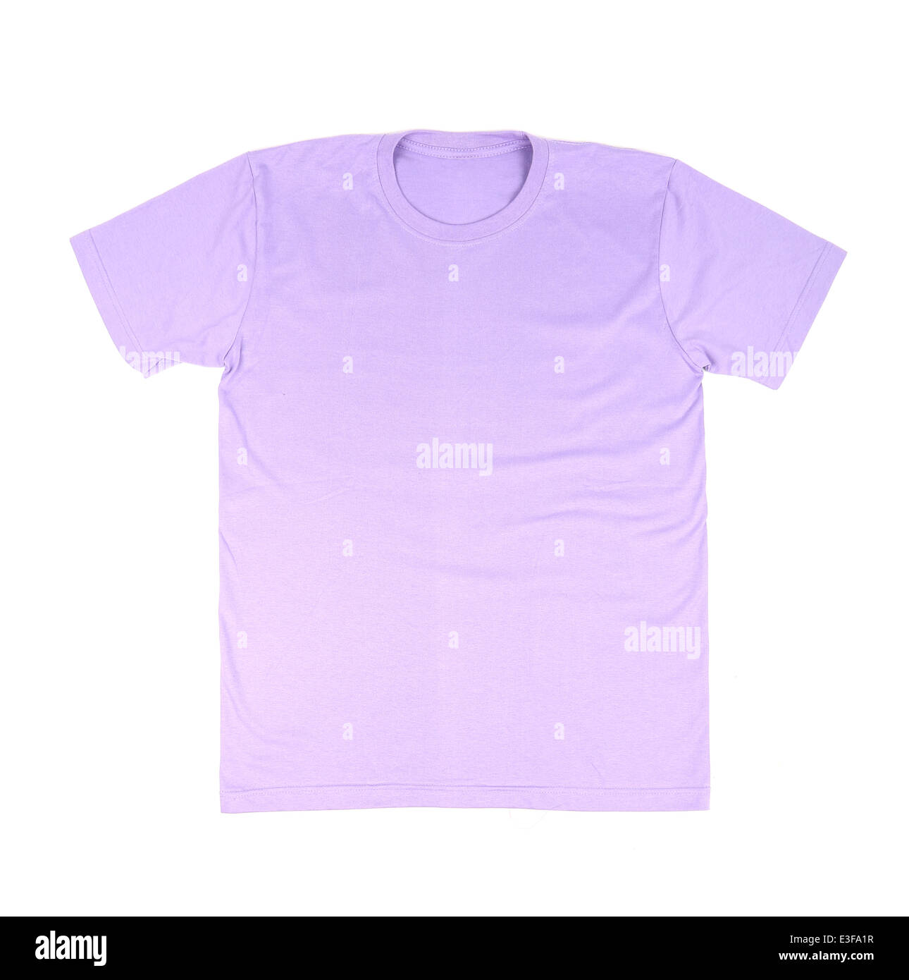 violet t-shirt template (front side) on white background Stock Photo