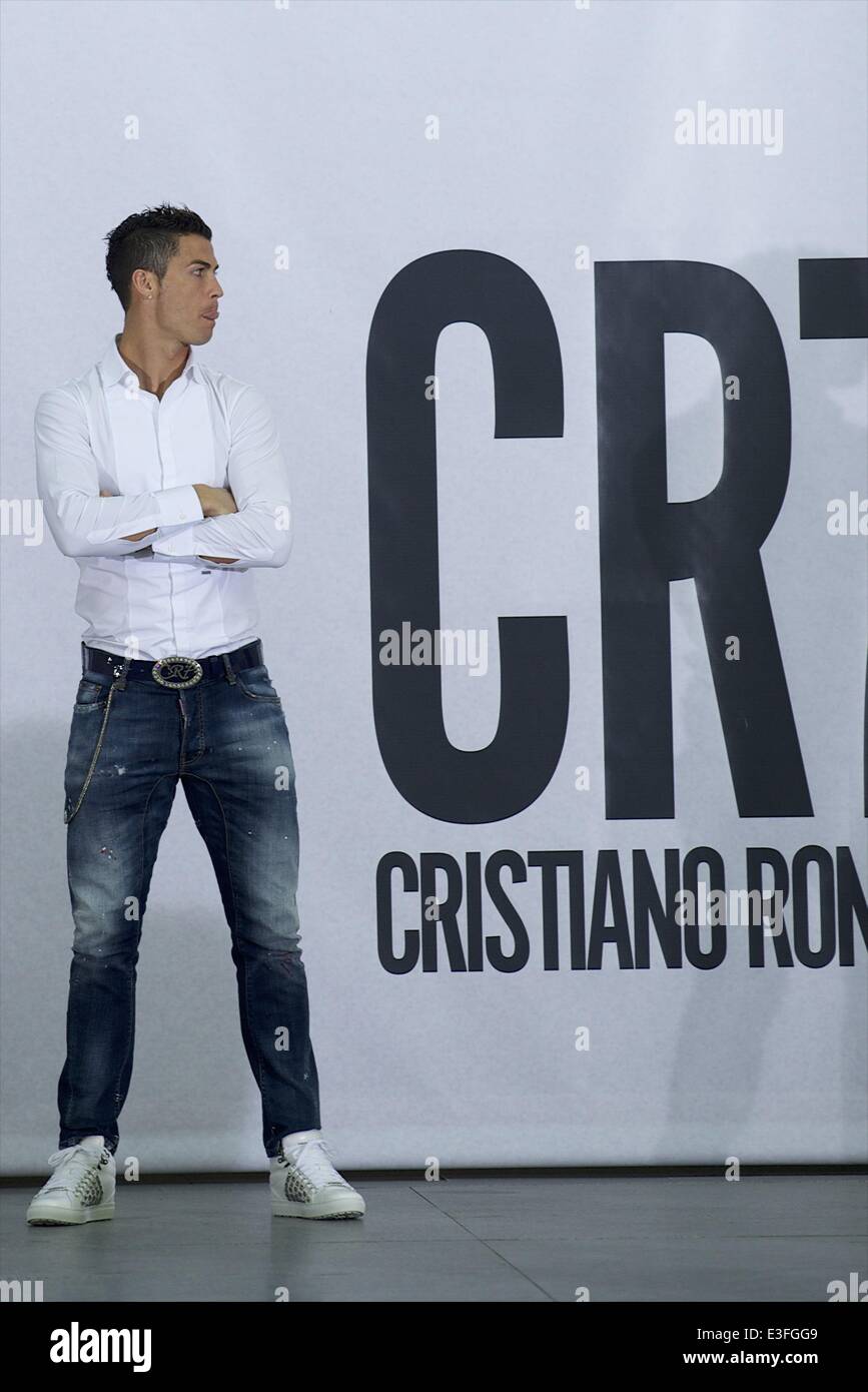 Cristiano Ronaldo launches his CR7 by Cristiano Ronaldo Underwear line at  Palacio de Cibeles on October 31, 2013 in Madrid. The collection will be  available worldwide from 1st November. Featuring: Cristiano Ronaldo