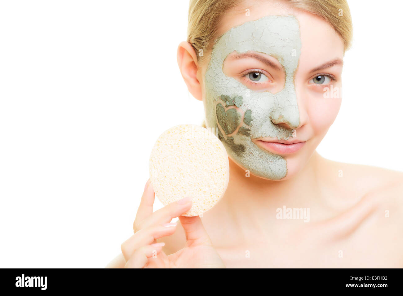 Woman removing facial peel off mask hi-res stock photography and images ...