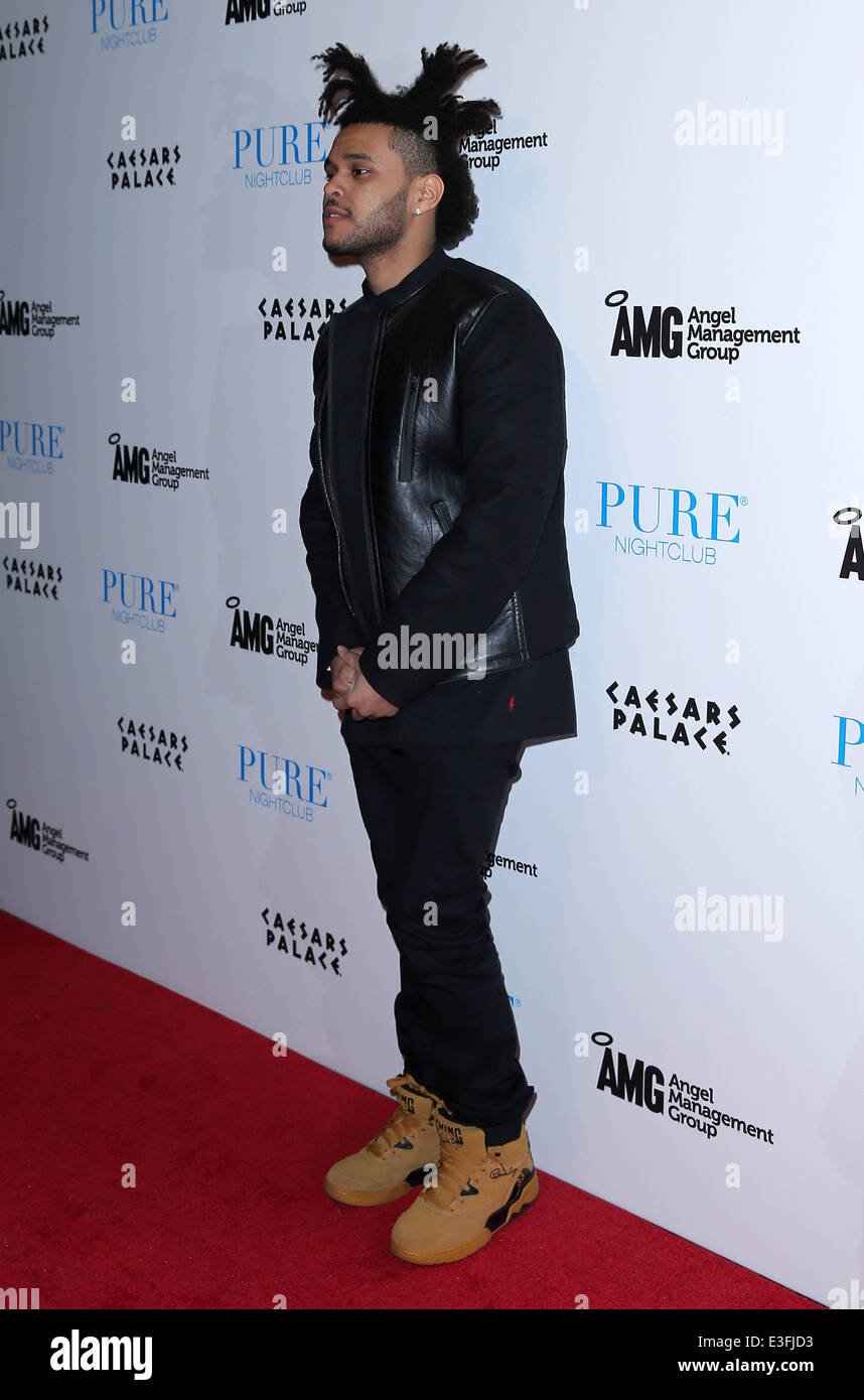 R& B Phenomenon The WeekNd Takes Over Pure Nightclub for Special Live  Performance Featuring: The WeekNd Where: Las Vegas, NV, United States When:  03 Nov 2013 Stock Photo - Alamy