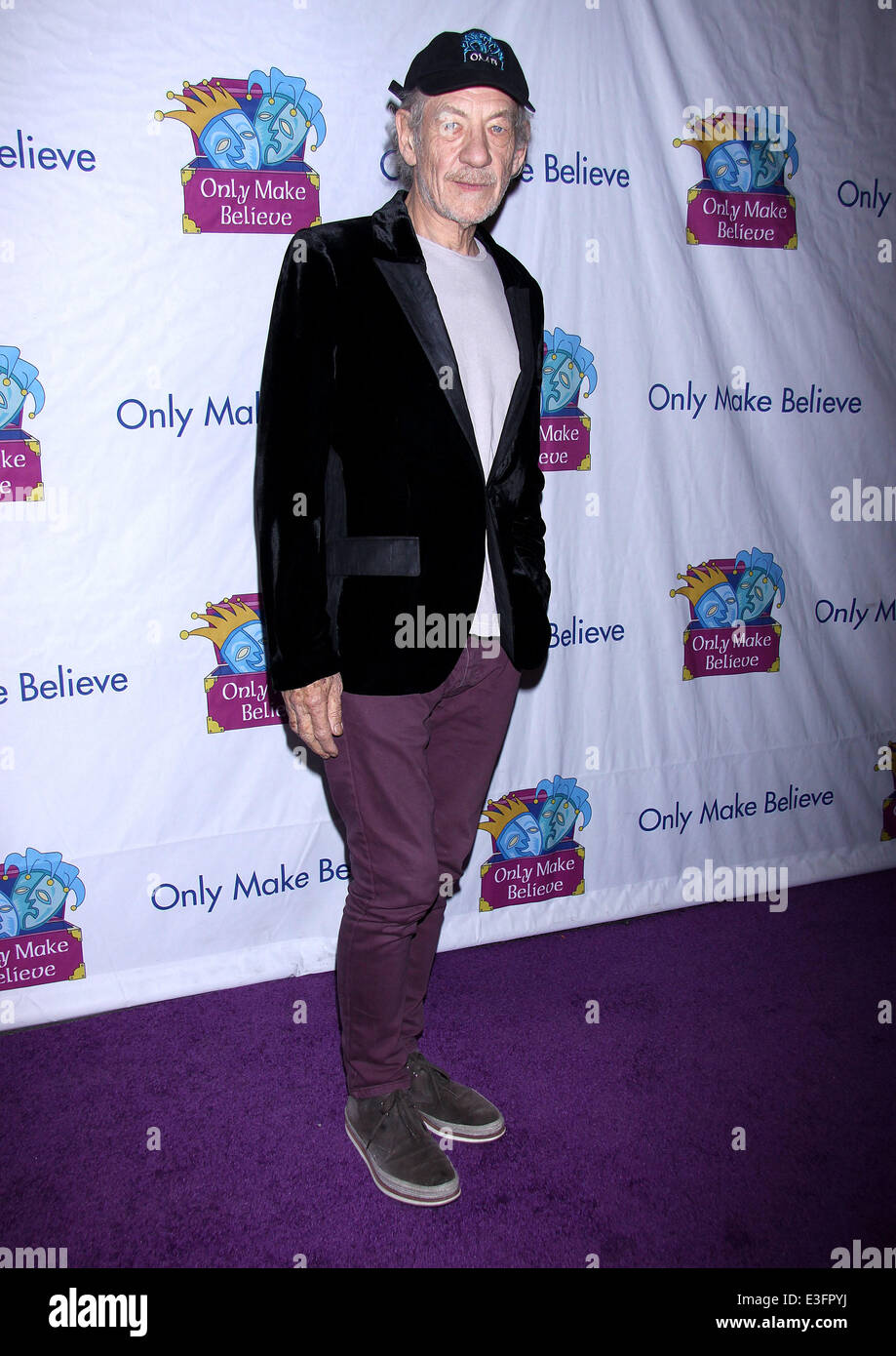 The 14th Annual Only Make Believe Gala, held at the Jacobs Theatre-Arrivals.  Featuring: Ian McKellen Where: New York, NY, United States When: 05 Nov 2013 Stock Photo