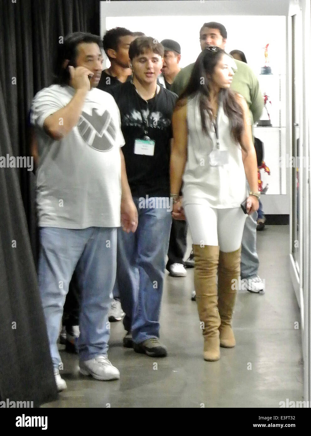 Prince and Blanket Jackson were joined by their cousin TJ while visiting the Comikaze Expo at