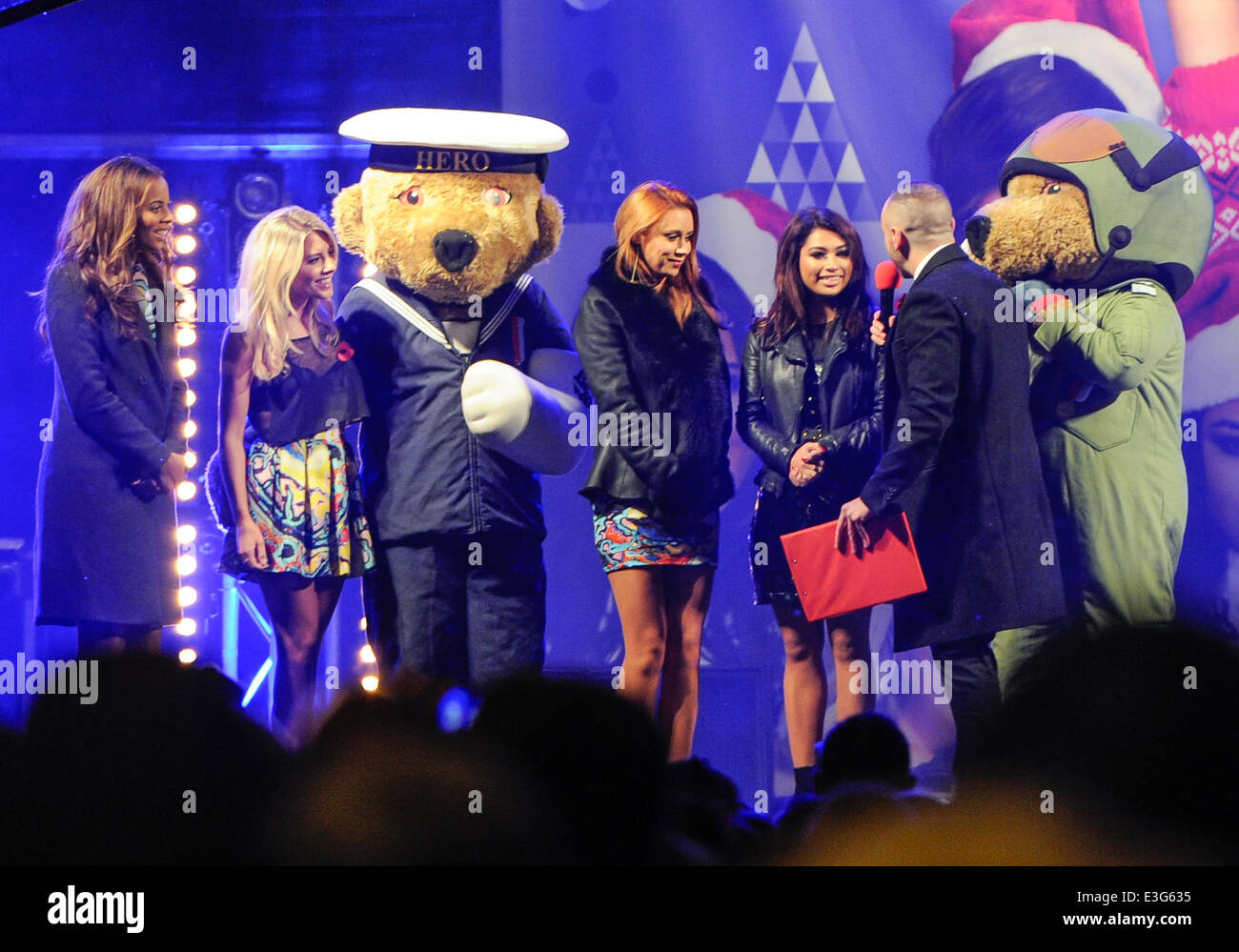 The Saturdays (minus Frankie Sandford) turn on the Christmas Lights and perform live at The Mall