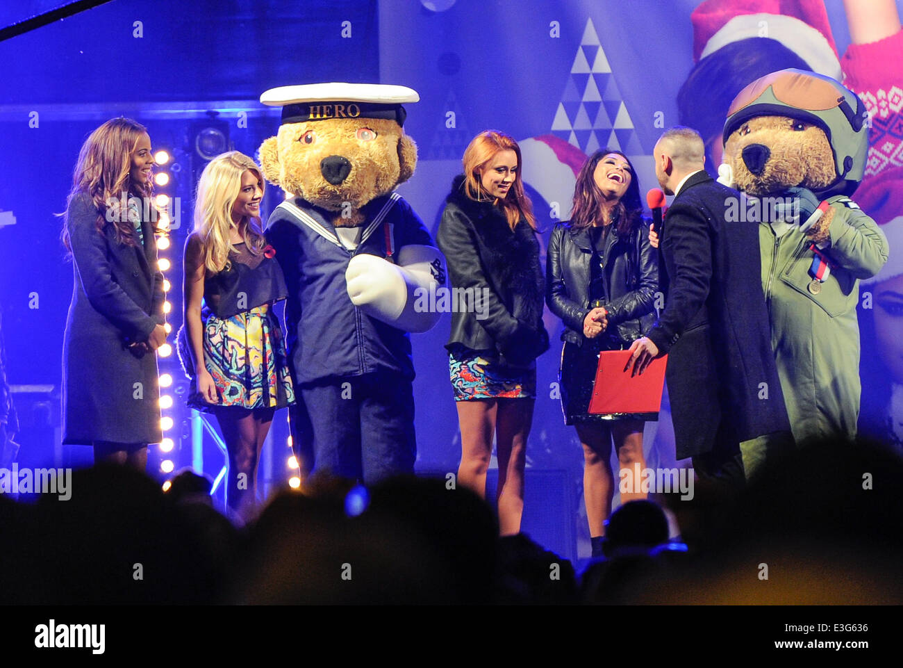 The Saturdays (minus Frankie Sandford) turn on the Christmas Lights and perform live at The Mall