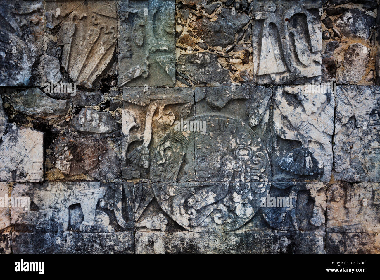 Mayan Wall Art Sculptured High Resolution Stock Photography And Images Alamy