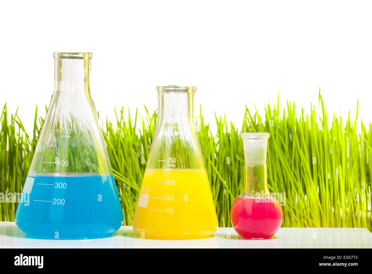 Colorful liquids in three different test tubes Stock Photo Alamy