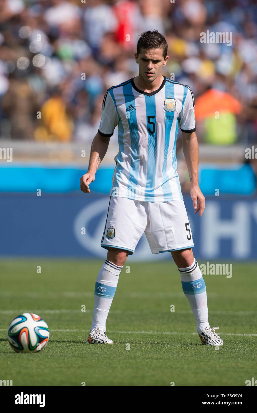 Belo Horizonte, Brazil. 21st June, 2014. Fernando Gago (ARG)  Football/Soccer : FIFA World Cup Brazil 2014 Group F match between  Argentina 1-0 Iran at Estadio Mineirao in Belo Horizonte, Brazil . ©