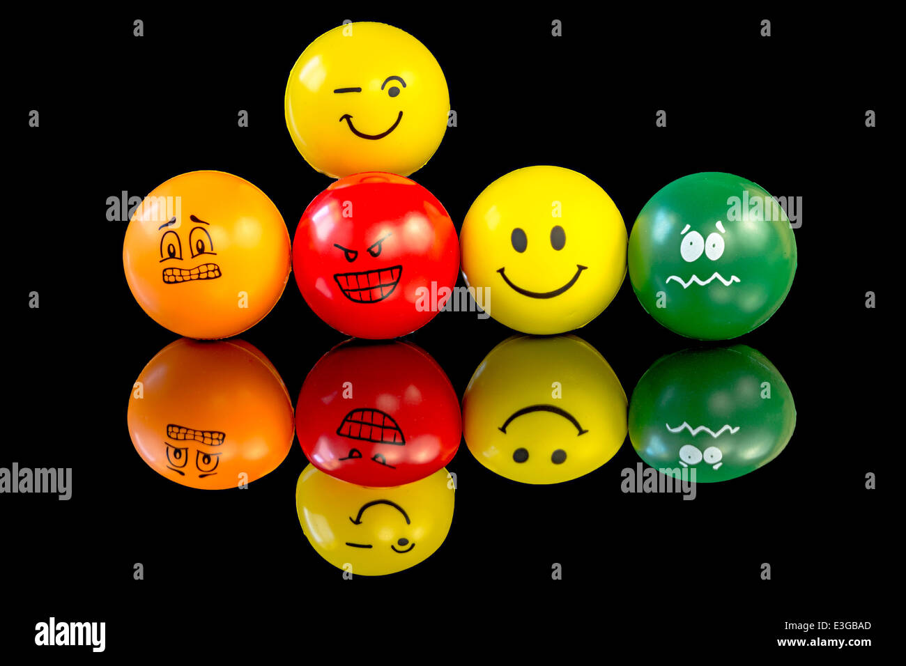Several different stress balls with faces on them Stock Photo Alamy