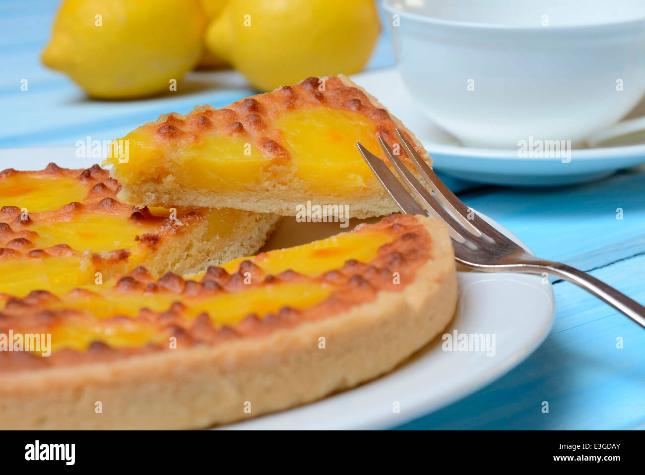 Lemon pie Stock Photo