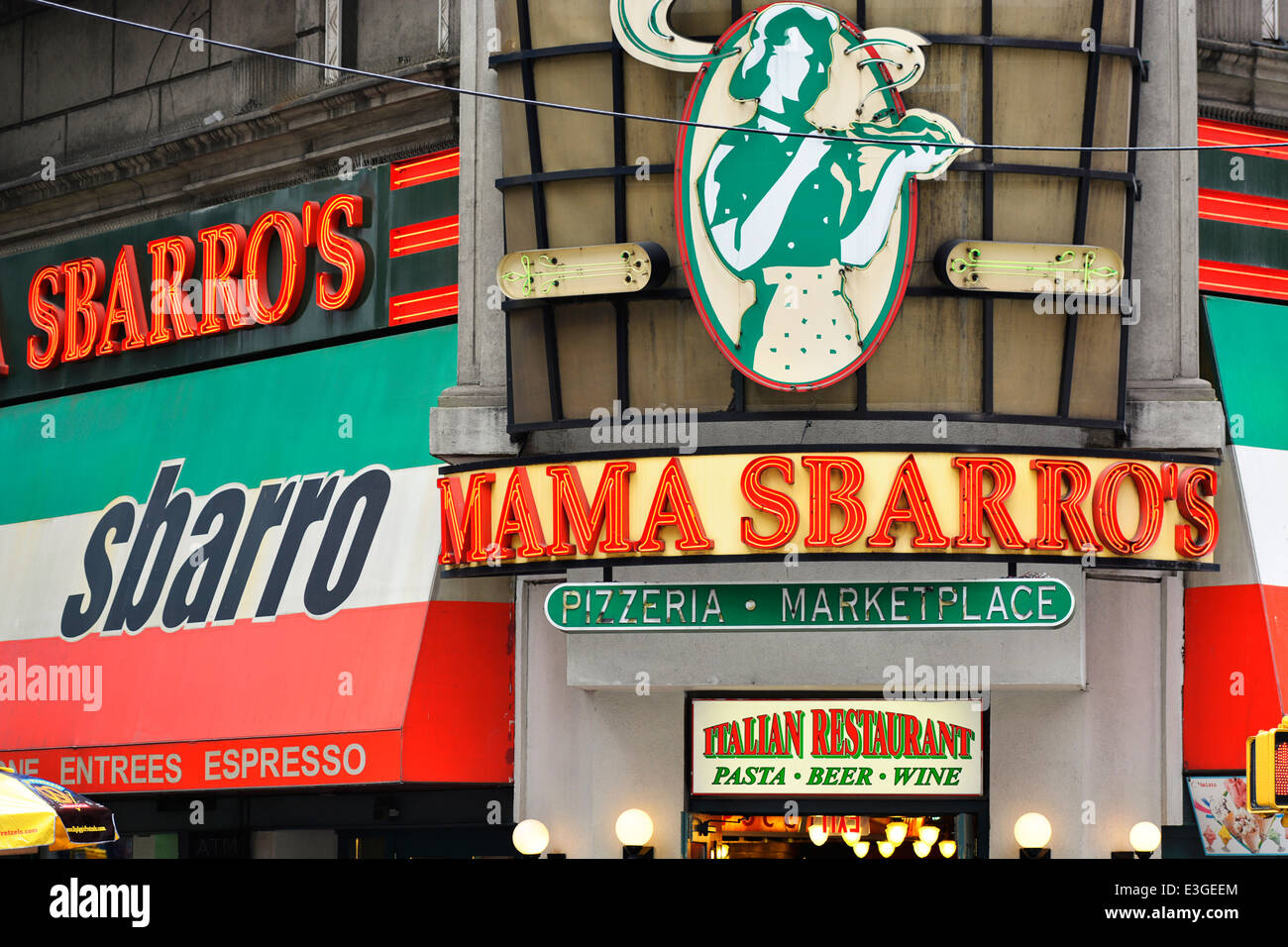 Sbarro, Mama Sbarro's, Times Square, New York Stock Photo