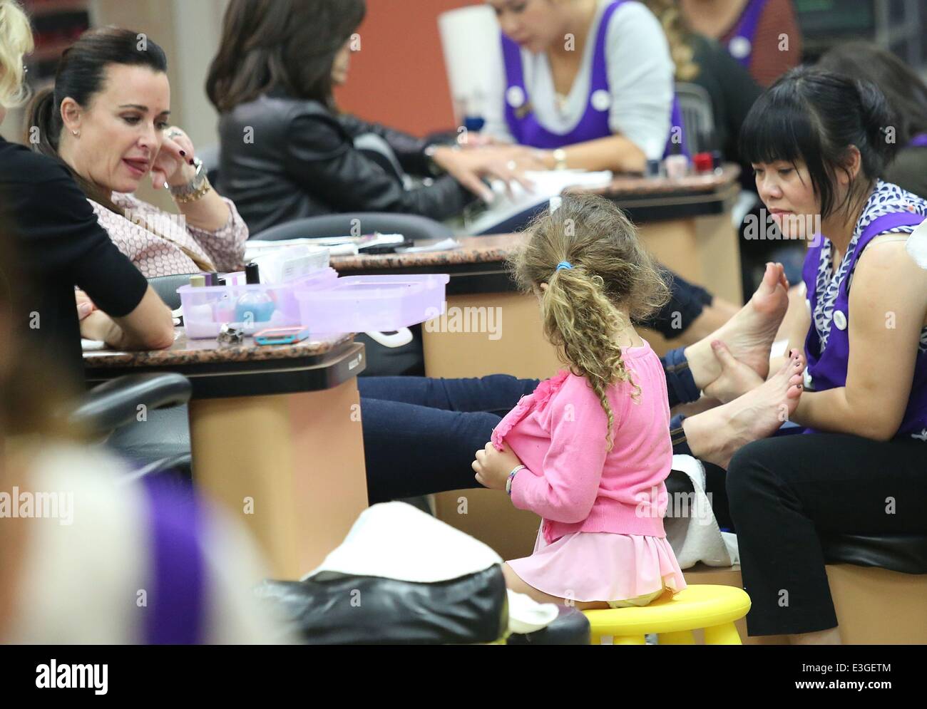 Kyle Richards Visits A Nail Salon In Beverly Hills With Her