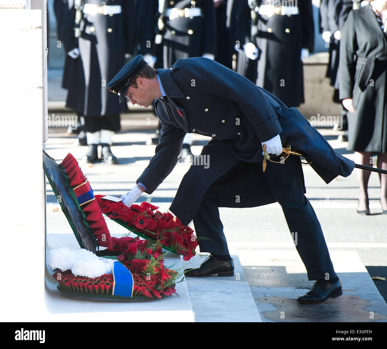 Remembrance Sunday service held at the Cenotaph in Central London ...