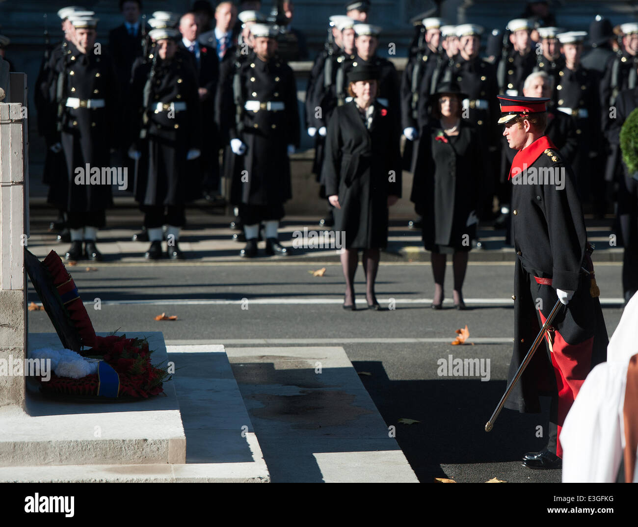 Remembrance Sunday service held at the Cenotaph in Central London ...