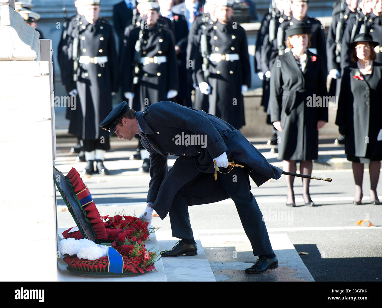 Remembrance Sunday service held at the Cenotaph in Central London ...