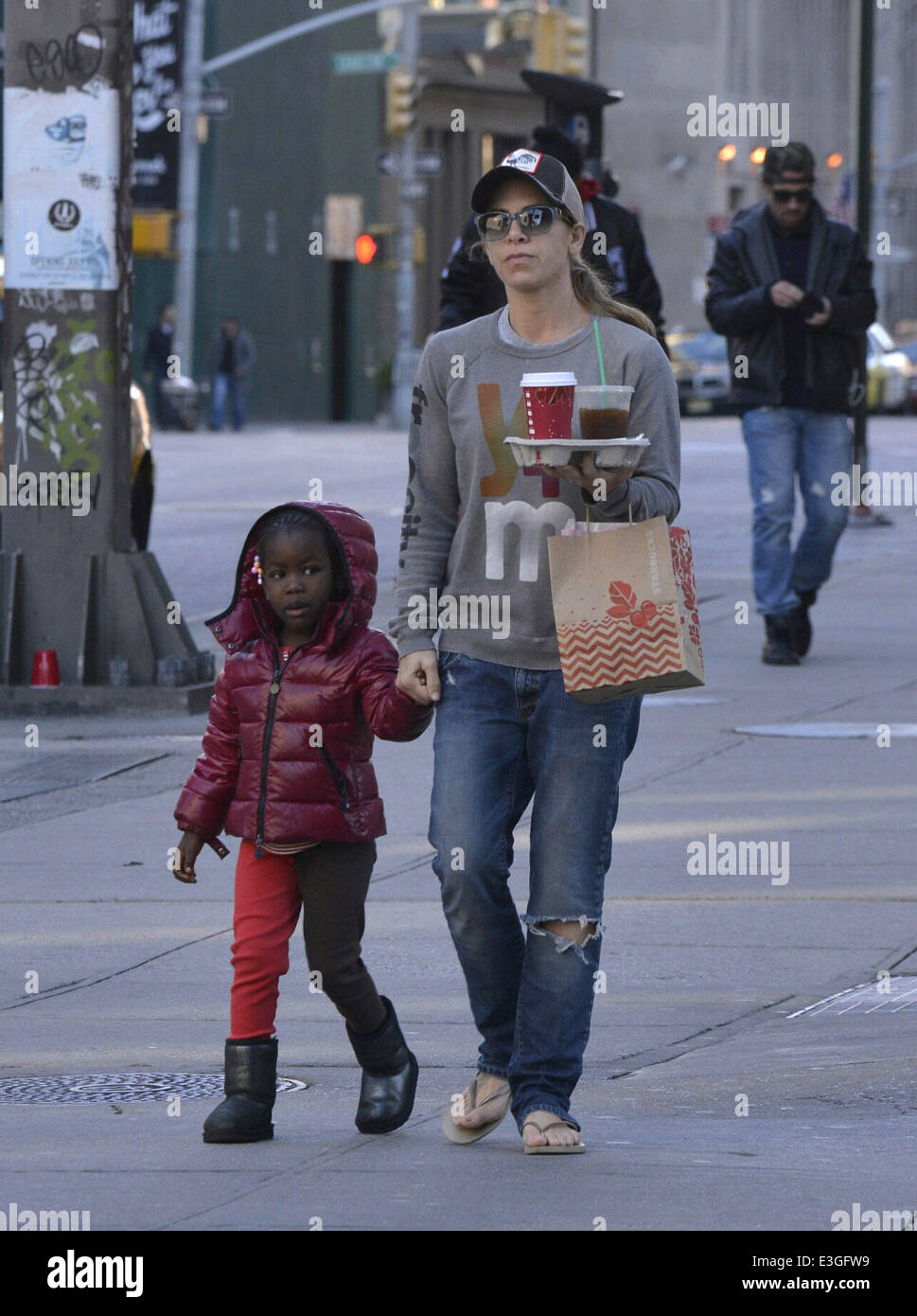 Jillian Michaels and her daughter, Lukensia, out and about in Manhattan