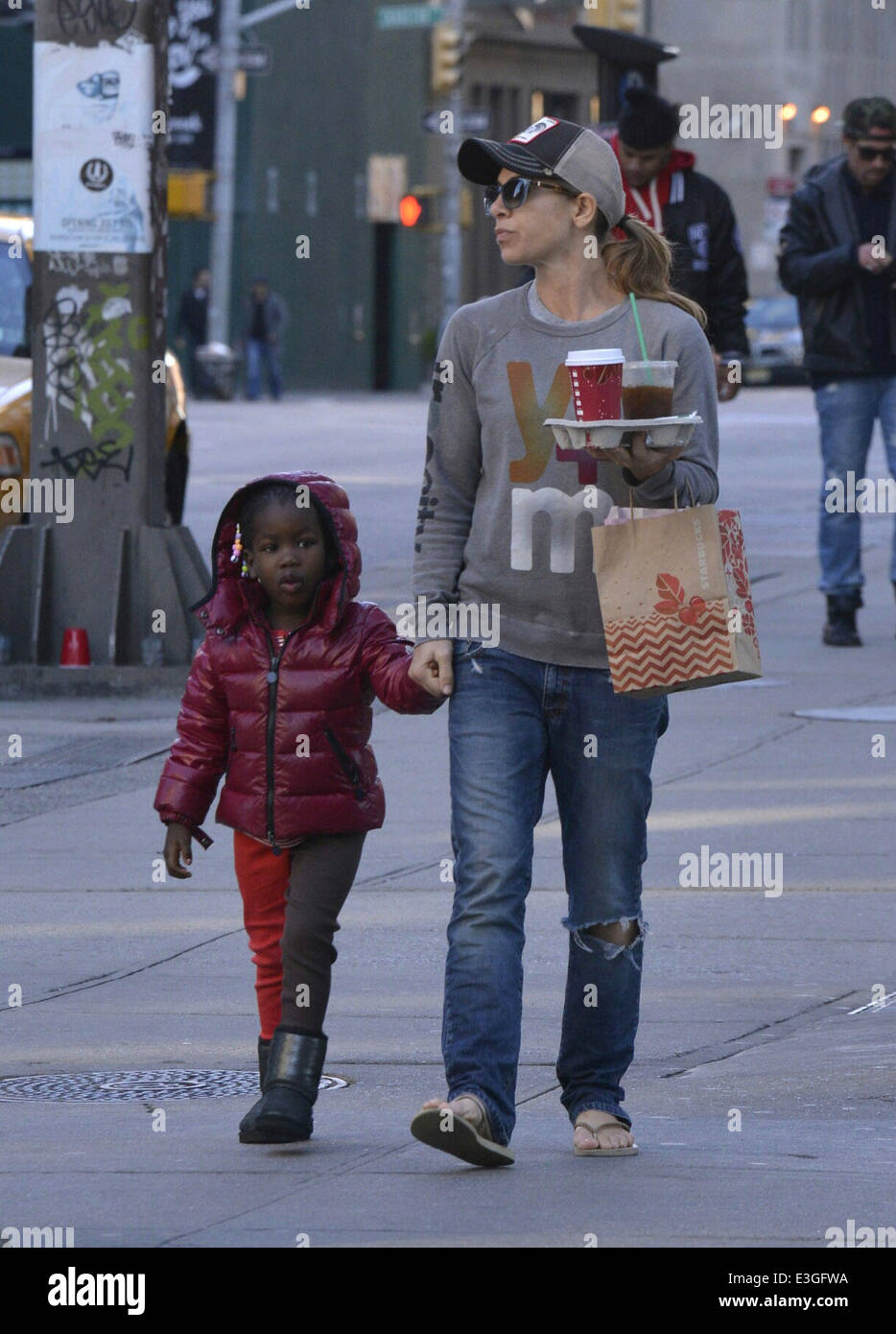 Jillian Michaels and her daughter, Lukensia, out and about in Manhattan
