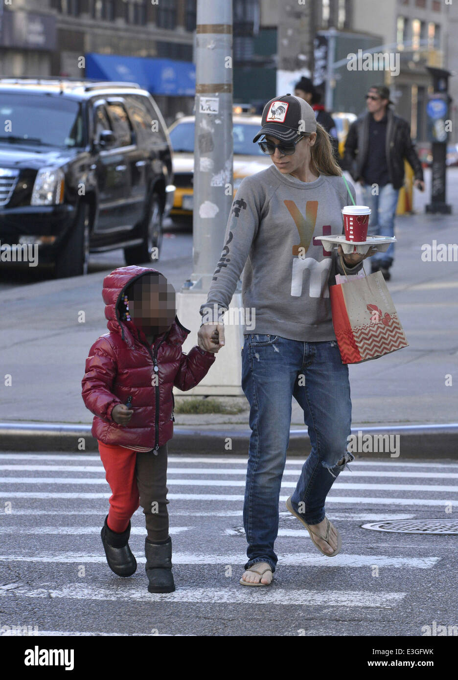 Jillian Michaels and her daughter, Lukensia, out and about in Manhattan