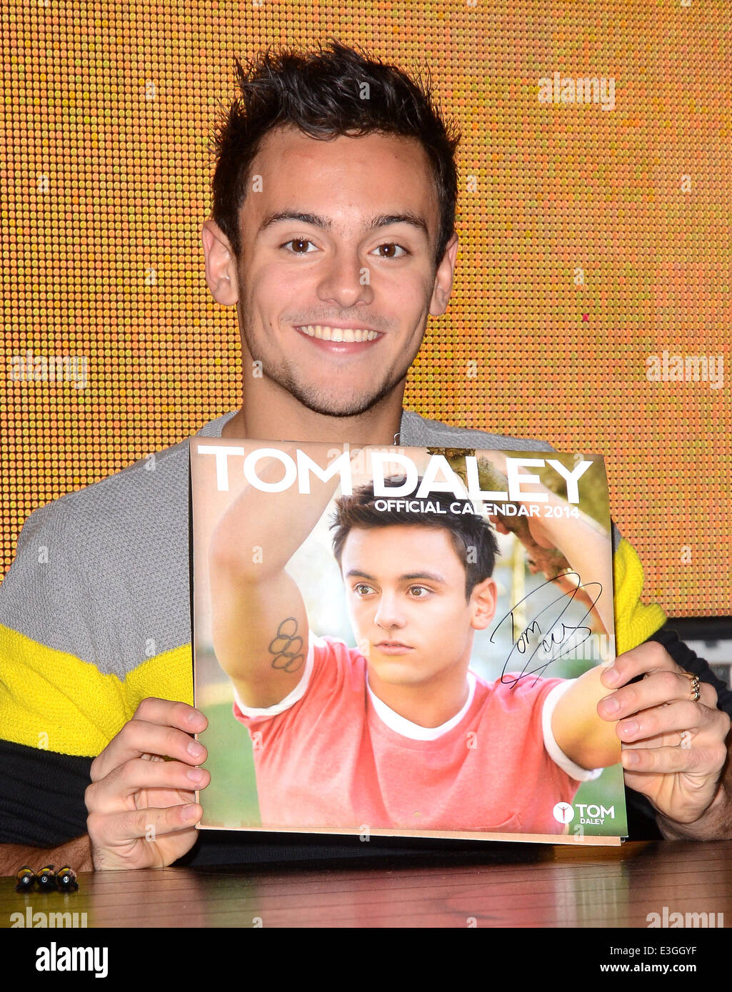 Tom Daley Calendar Signing at HMV Oxford Street Featuring Tom Daley