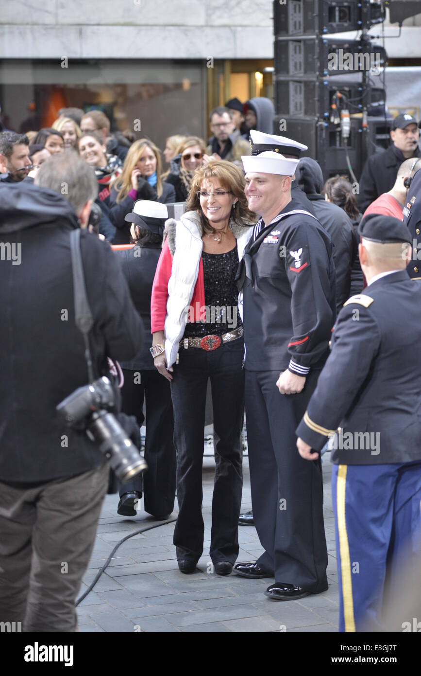 The Today show in New York  Featuring: Sarah Palin Where: Manhattan, New York, United States When: 11 Nov 2013 Stock Photo