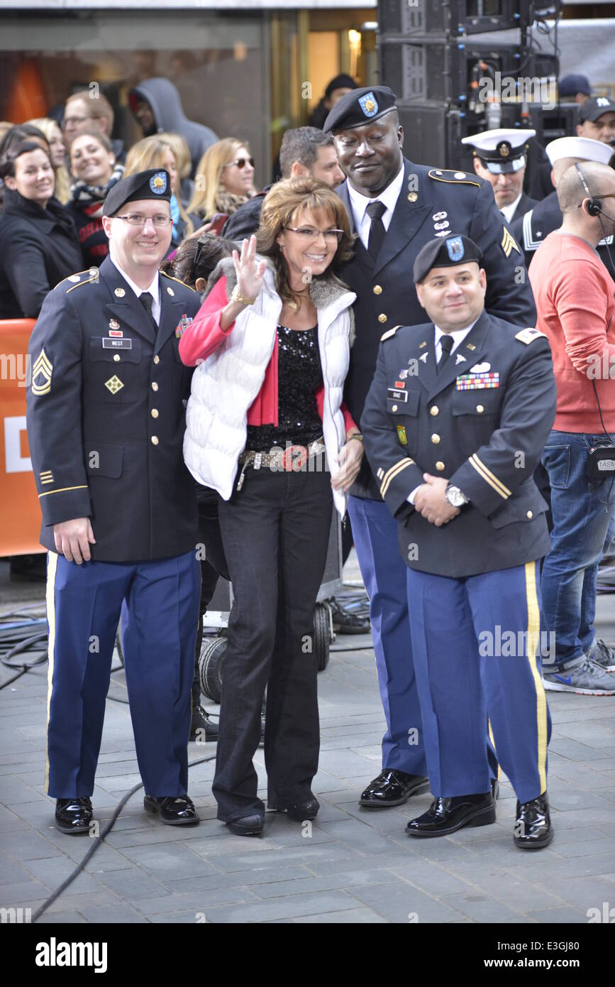 The Today show in New York  Featuring: Sarah Palin Where: Manhattan, New York, United States When: 11 Nov 2013 Stock Photo