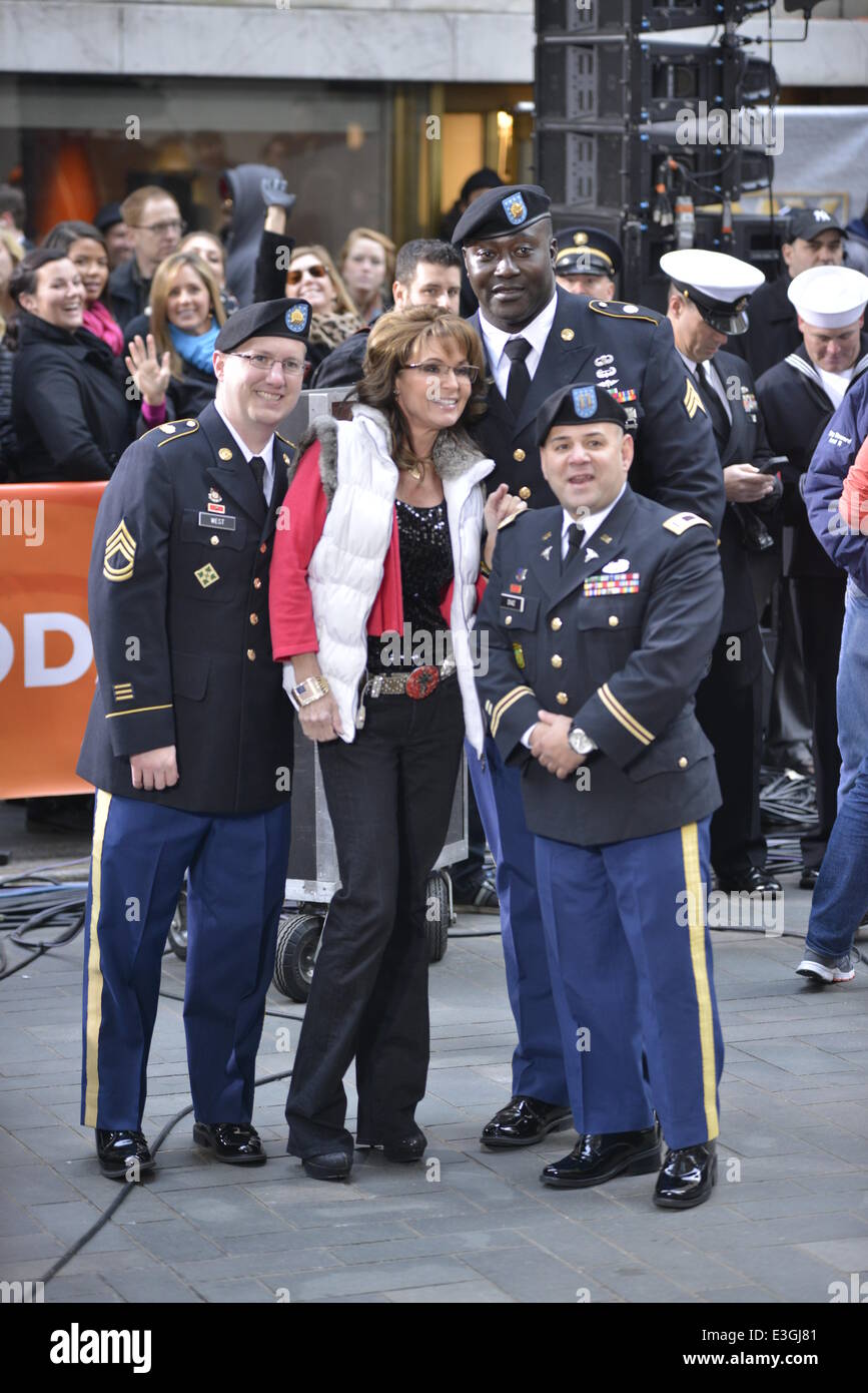 The Today show in New York  Featuring: Sarah Palin Where: Manhattan, New York, United States When: 11 Nov 2013 Stock Photo