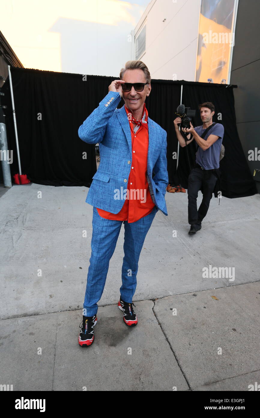 Wolfgang Joop seen arriving at the set of Germanys Next Top Model