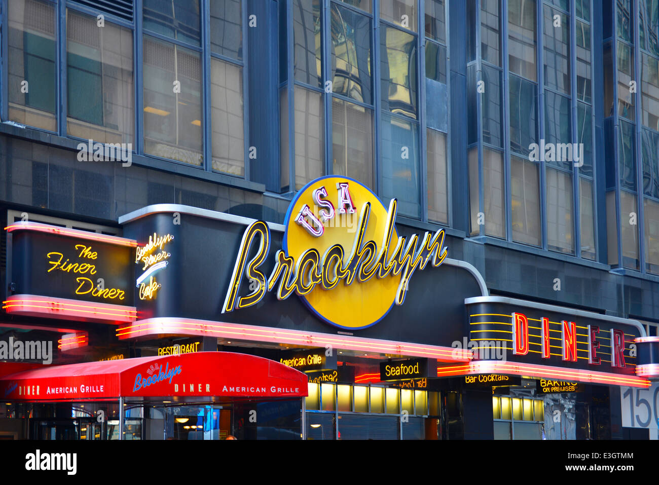 Brooklyn Diner USA American Grille, Times Square, New York Stock 