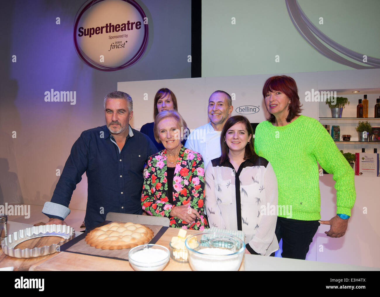 BBC Good Food Show opening photocall held at Olympia.  Featuring: Mary Berry,Paul Hollywood,Janet Street-Porter,Michel Roux,Natalie Coleman,Frances Quinn Where: London, United Kingdom When: 15 Nov 2013 Stock Photo