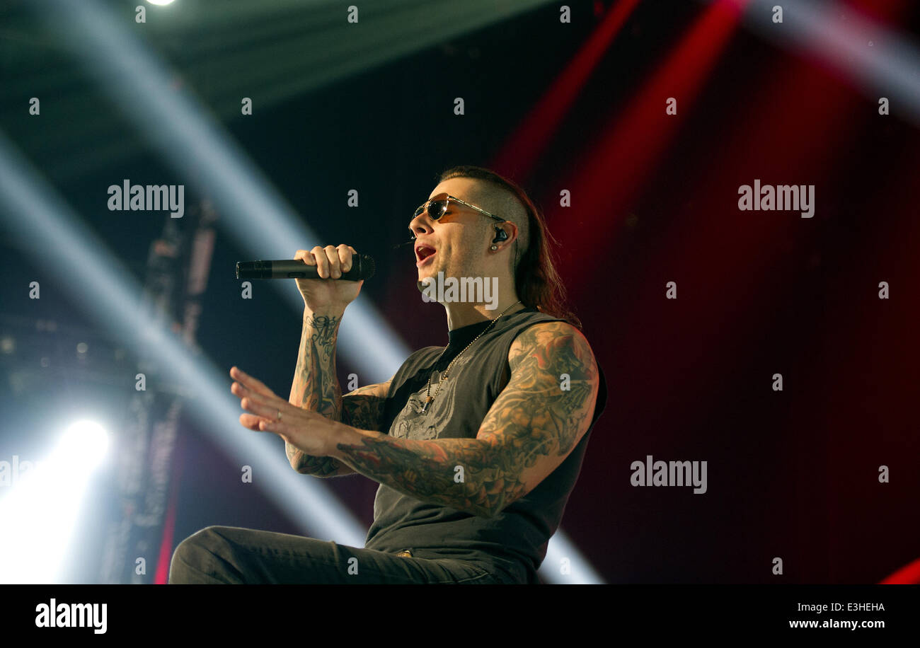 Avenged Sevenfold performing in concert at the Ziggo Dome Featuring