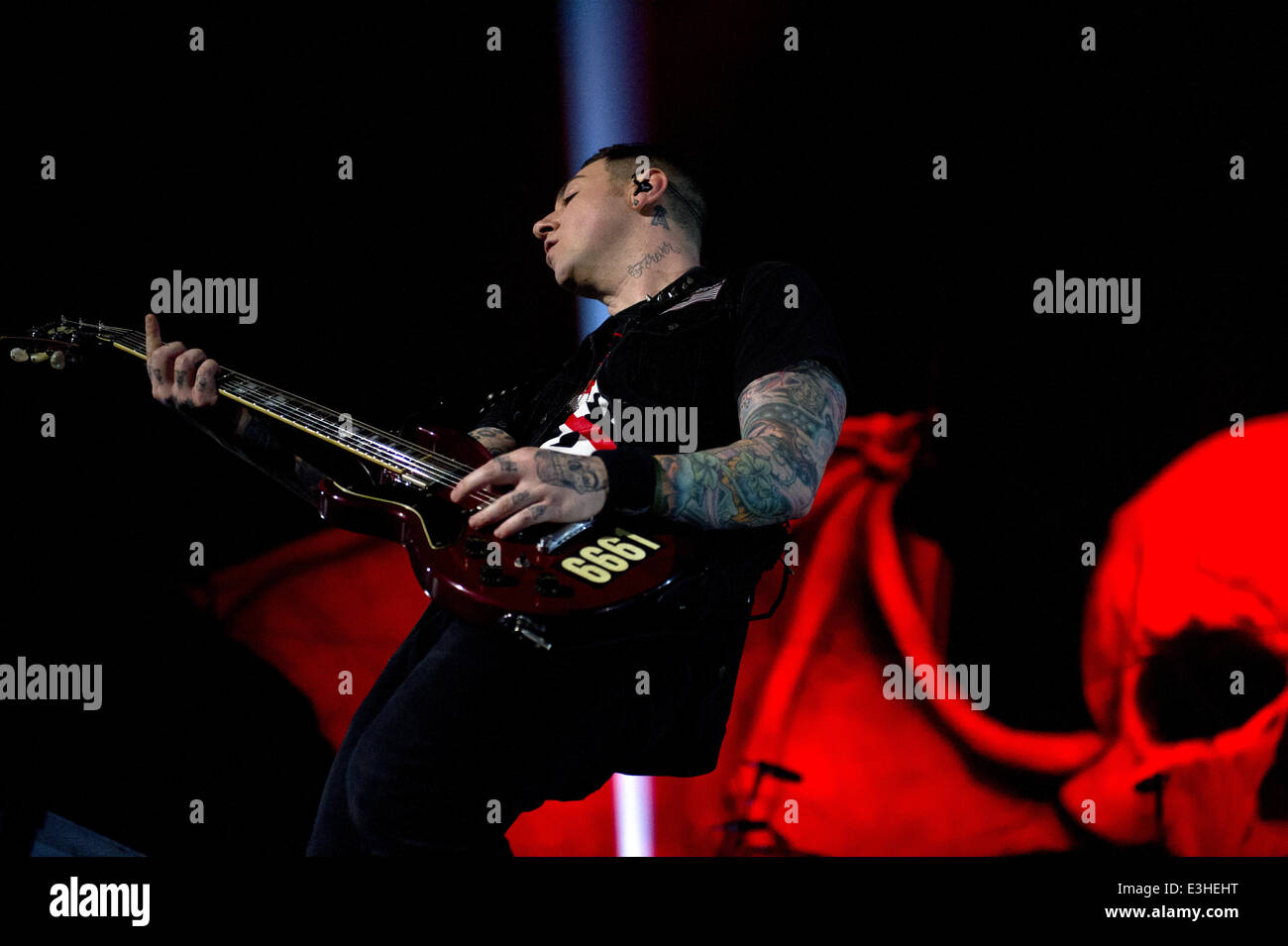 Avenged Sevenfold performing in concert at the Ziggo Dome Where