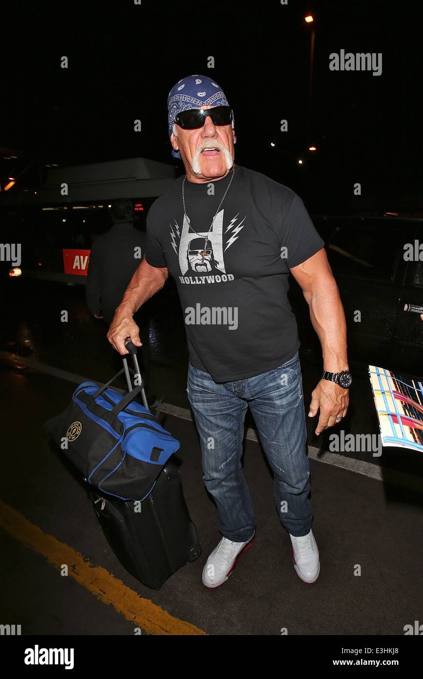 Hulk Hogan aka Terry  Bollea at Los Angeles International airport  Featuring: Hulk Hogan,Terry Bollea Where: Los Angeles, California, United States When: 20 Nov 2013 Stock Photo
