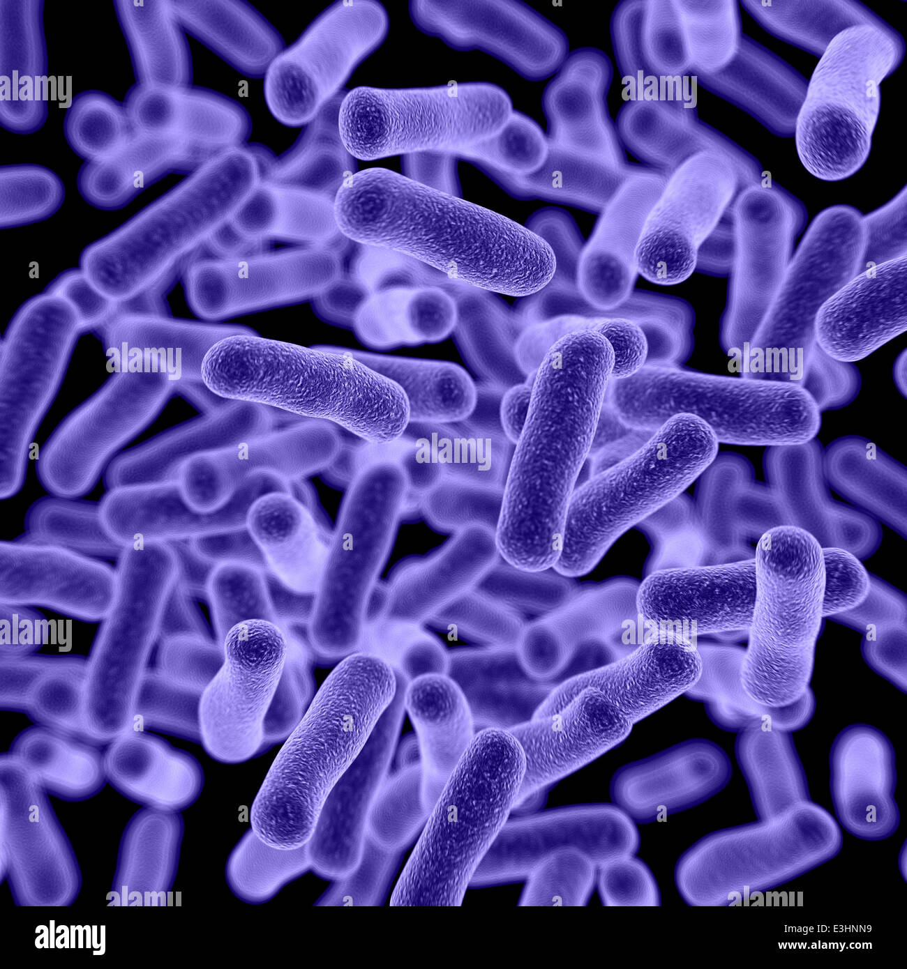 3d Microscopic view of bacteria Stock Photo - Alamy
